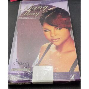 The Bang Thang 100% Human Hair Clip-on Bang Extension Sassy Collection(Red Wine)